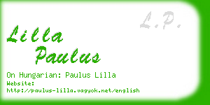 lilla paulus business card